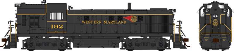 Bowser HO RS-3 Western Maryland Hammerhead #194/Fireball
